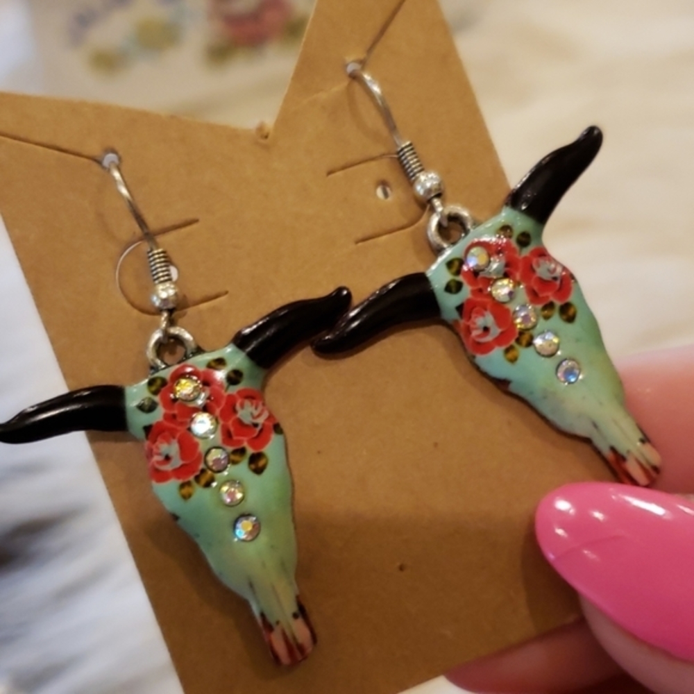 NWT‎ Longhorn Bling Earrings